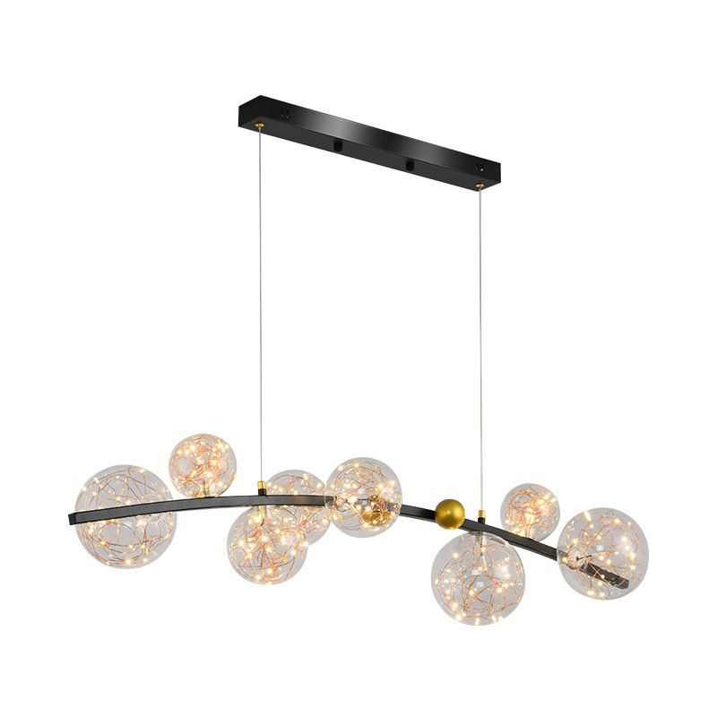 8 Light Globe Chandelier Lighting Modern Island Lighting Metal Island Light Fixture
