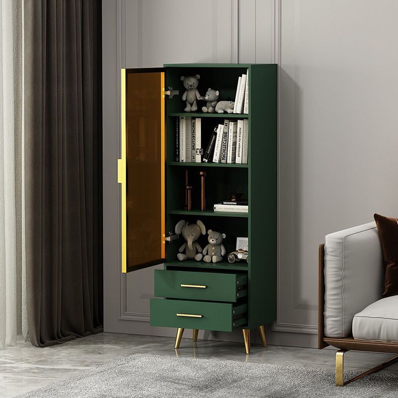 Rectangle Wood Accent Cabinet with 1 Door and 2 Drawer Contemporary Side Cabinet