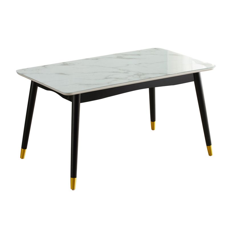 Contemporary Style Rectangle Glass Dining Site Table with 4-foot