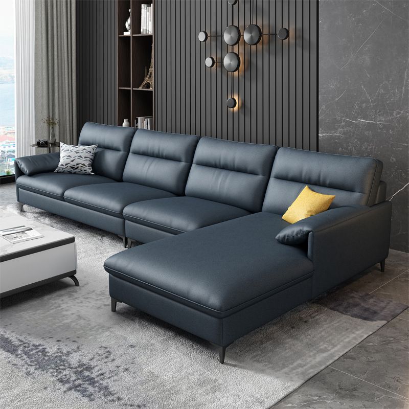 Modern Stain-resistant L-shape Sectional 4-seater Pillow Top Arm Sectional