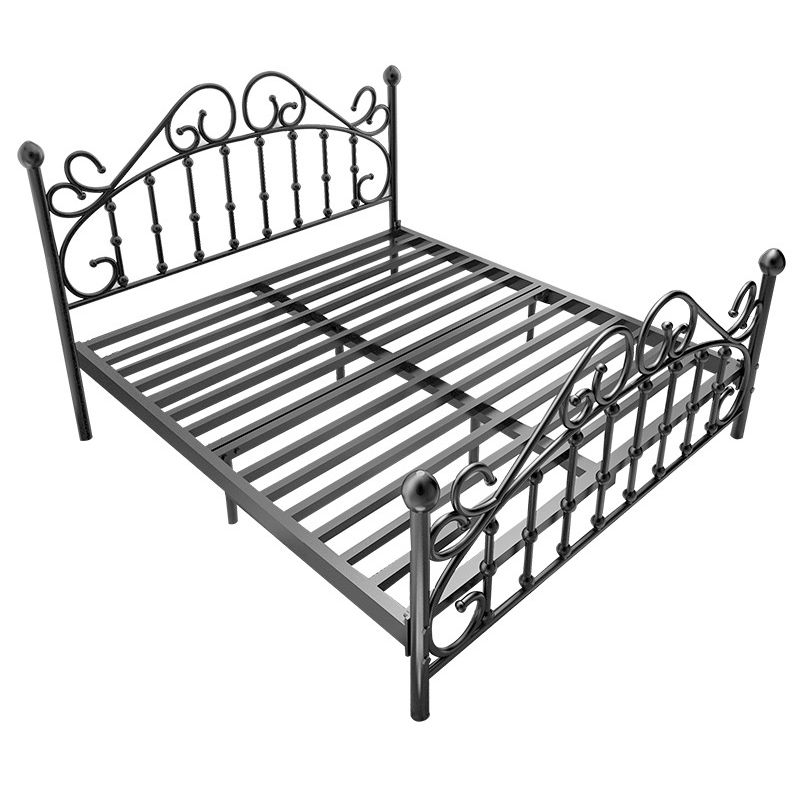 Contemporary Style Standard Bed Metal Bed Frame with Headboard
