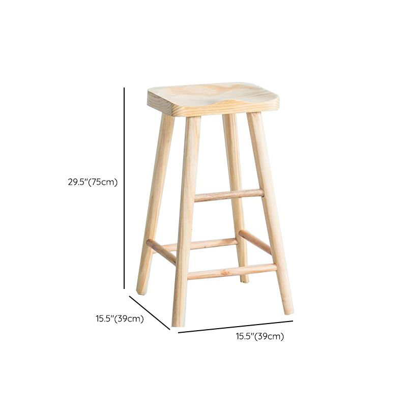 Natural Bar Table Set Industrial 1/3 Pieces Rectangle Solid Wood Counter Table Set