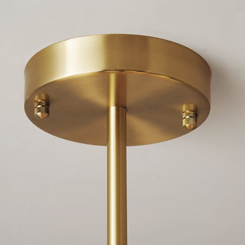 Goud moderne stijl kroonluchter licht wit glas bol tint hangende lamp voor woonkamer
