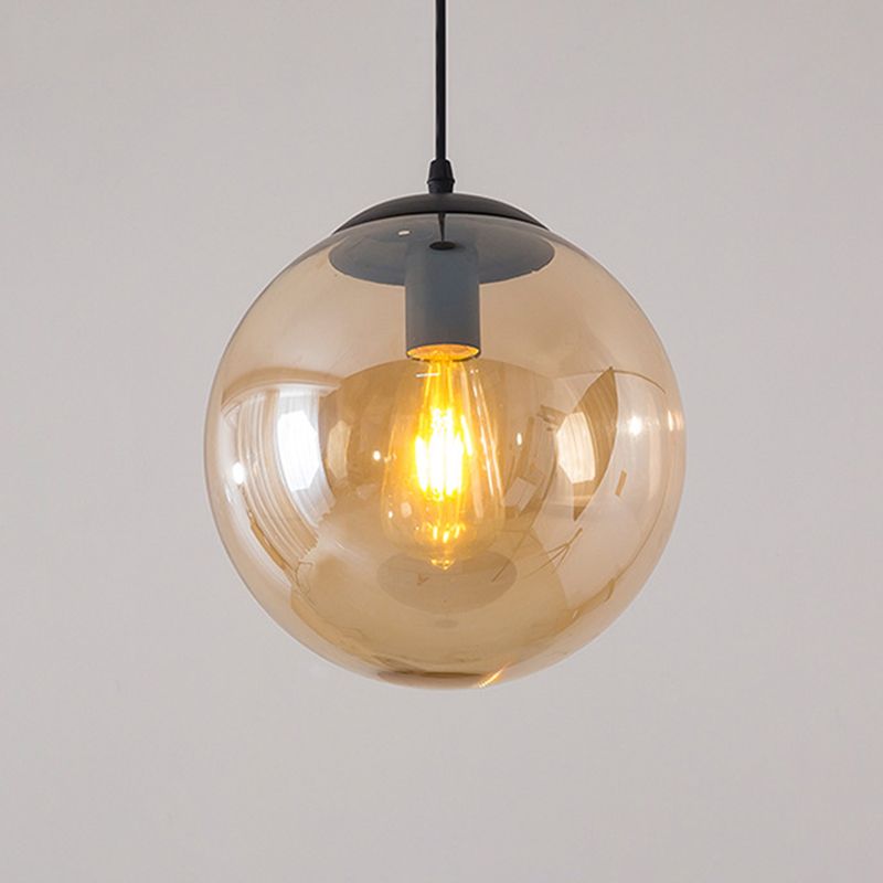 Vetro trasparente sferico minimalista contemporaneo 1 piede chiara 1 piega per il soffitto appeso per tavolo da pranzo