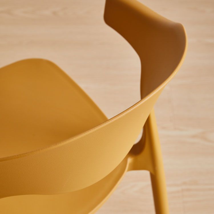 Silla apilable de cocina contemporánea, silla lateral sin brazos con patas de plástico