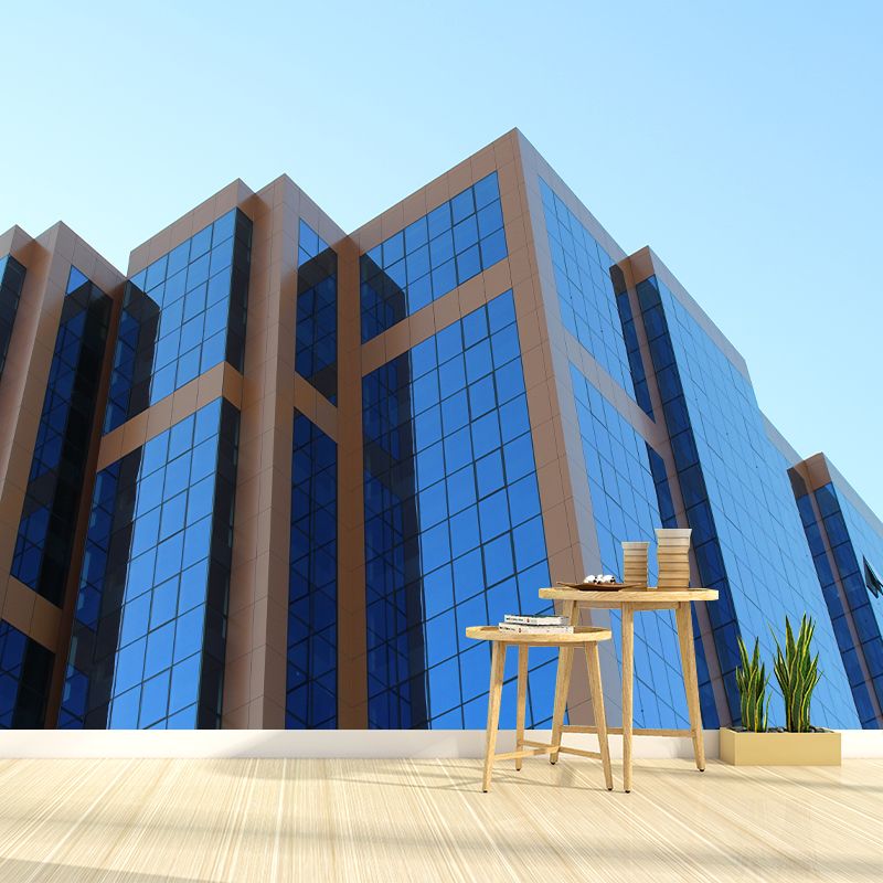 City Building Murals Contemporary Meeting Room Wall Decor, Size Optional