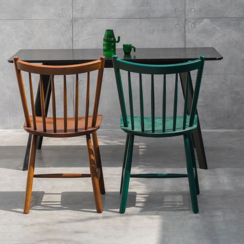 Esszimmerstuhl aus Holz im minimalistischen Stil, Windsor-Rückseiten-Einzelstuhl für den Heimgebrauch