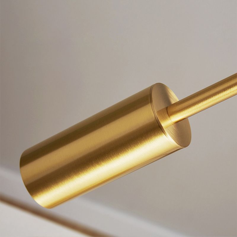 Lampada da tavolo ad arco in ottone stile moderno 1 luce da tavolo in oro per camera da letto