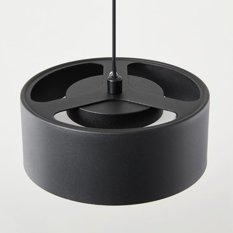 Simplicity Drum Shaped Hanging Pendant Light Metal LED Bedroom Down Lighting Pendant