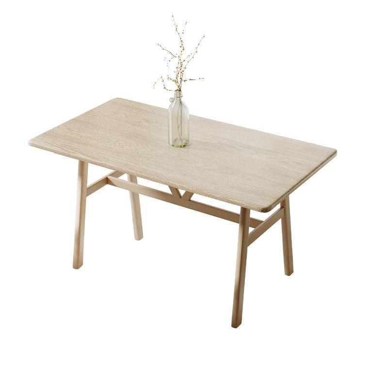Juego de comedor de comedor contemporáneo rectangular MDF con base metálica