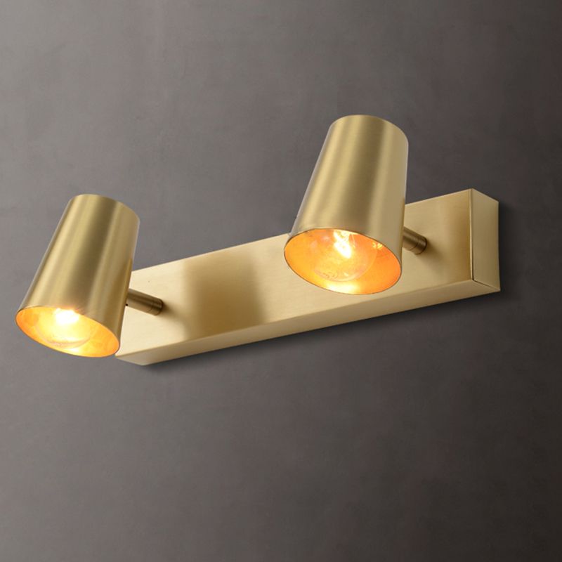 Cono a forma di parete leggera applique in metallo nordico monte da parete da parete lampada in oro