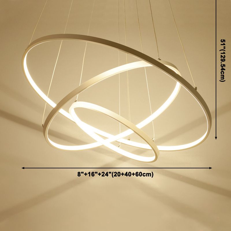 Lámparas de metal múltiples lámparas colgantes capas de estilo colgante de estilo moderno