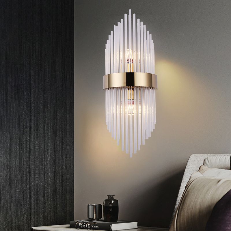 Lámpara de pared de pasillo de dormitorio de luz de cristal creativo moderno