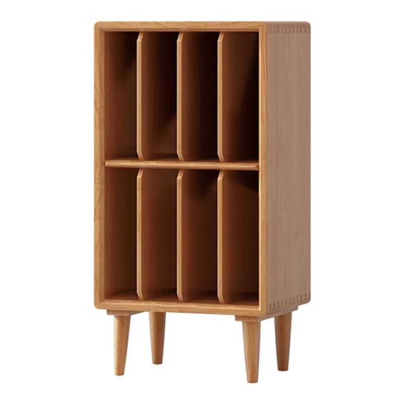 Vertical Solid Wood Bookshelf Contemporary Closed Back Bookcase
