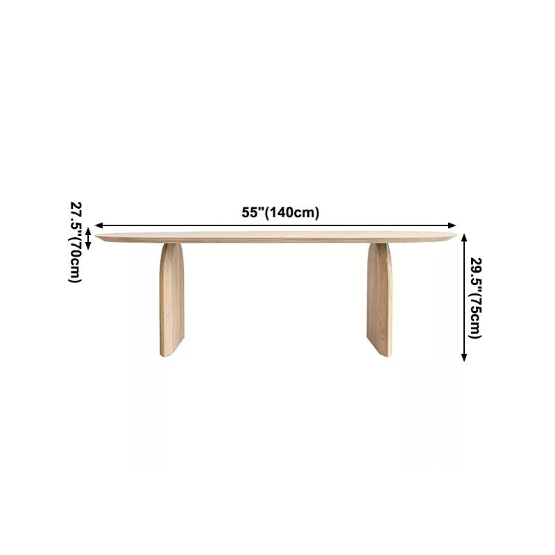 Ovale dinette tafel eenvoud stijl dubbele voetstukmeubels voor binnen