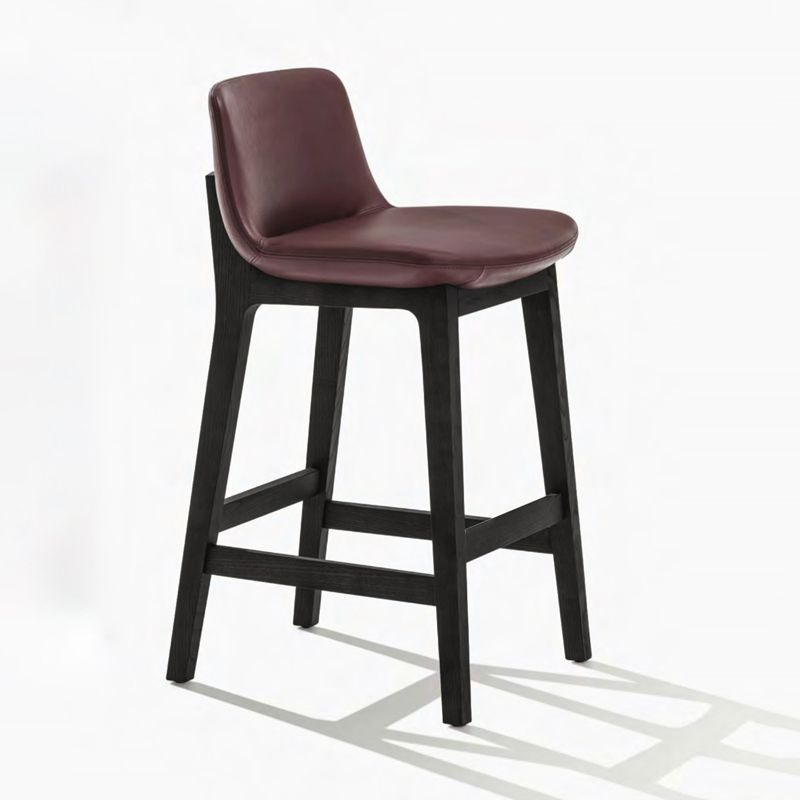 Scandinavian Indoor Solid Wood Bar Stool Upholstered Bar Stool