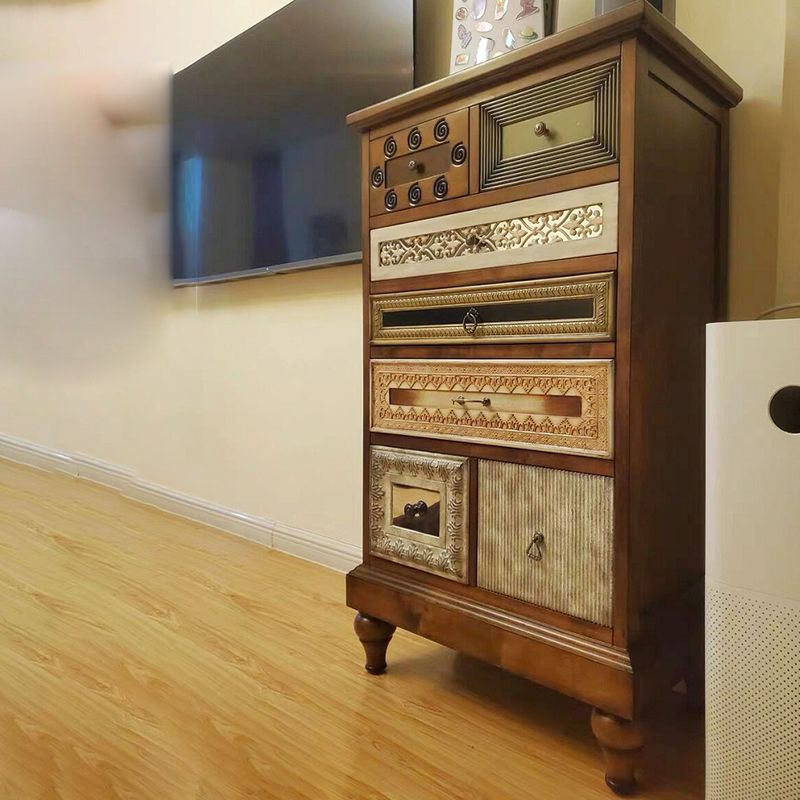 Mid-Century Design Rectangle Side Cabinet Wood Storage Cabinet