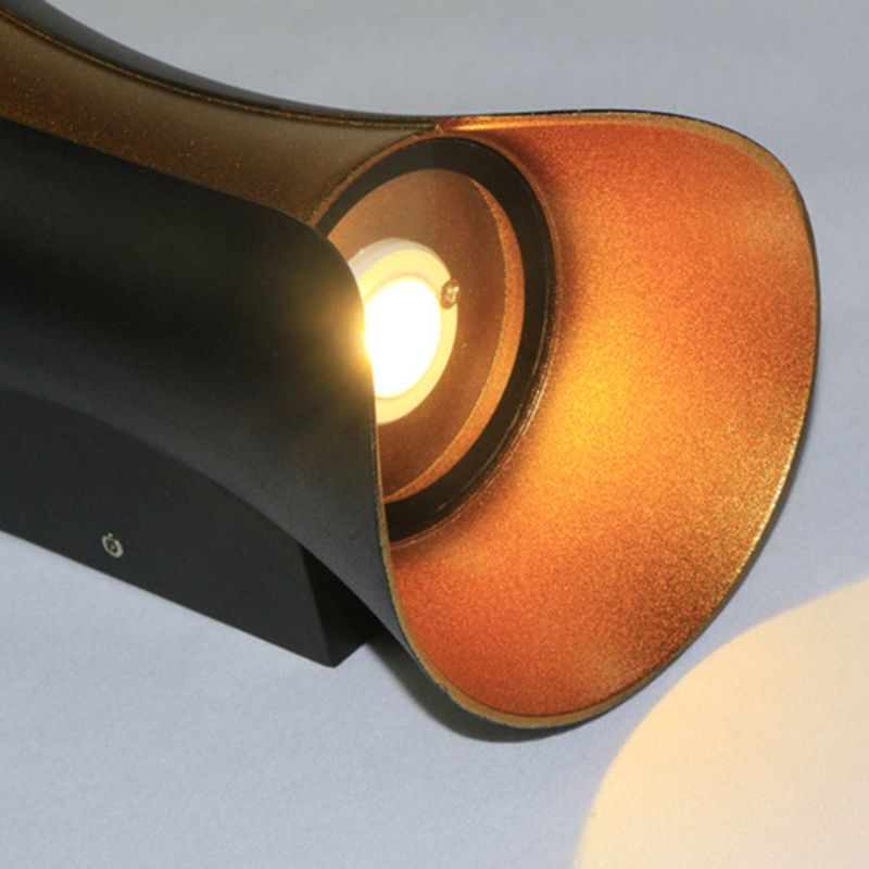 Aluminum Curved Wall Mounted Light Fixture Modern Style 2-Lights Sconce Lights