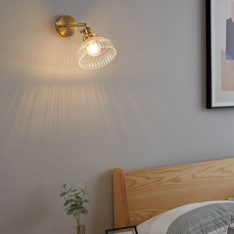 Adjustable Angle 1 Light Armed Wall Light Sconce Nordic Light Extravagant Style Glass Sconces