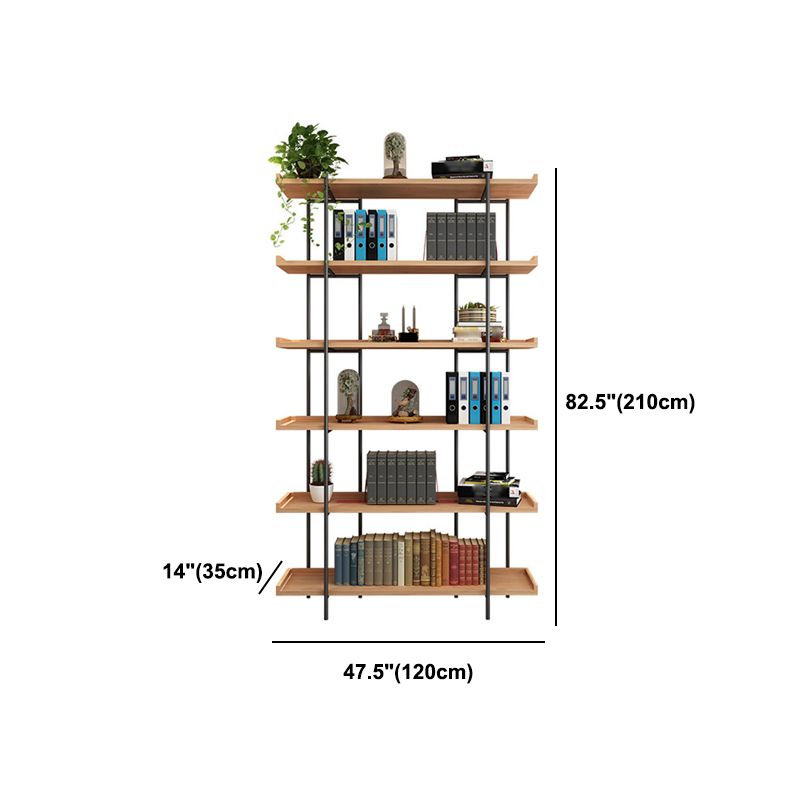 Libreria di scaffali Etagere Shelf Open in stile industriale con ripiani rettangolari