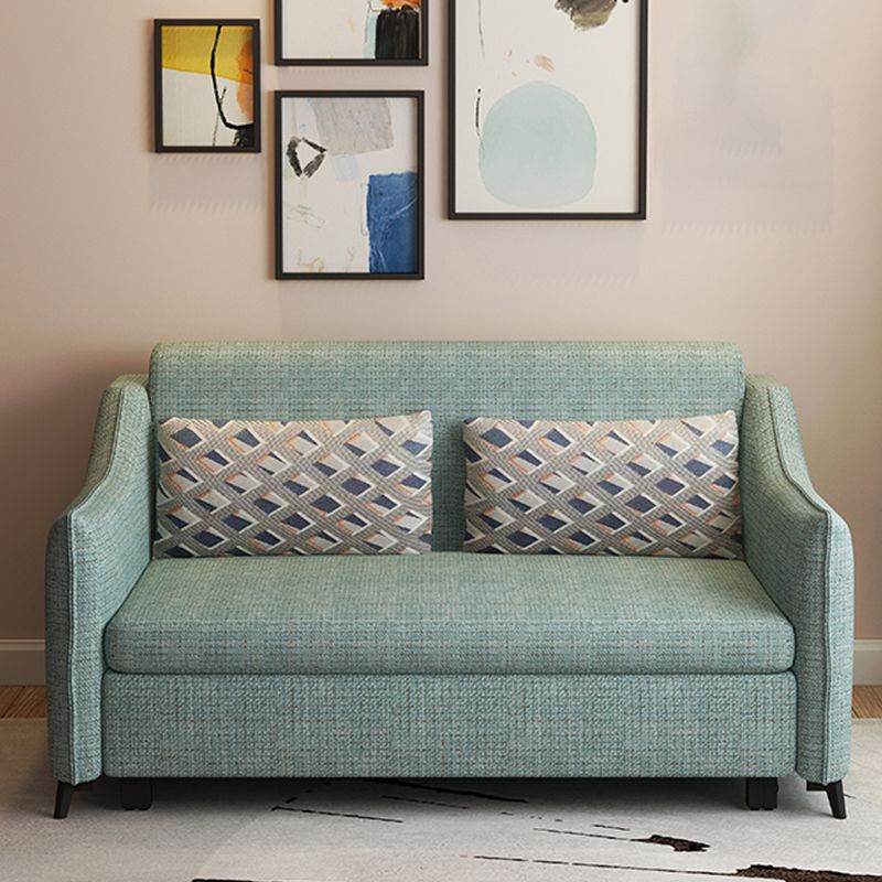 37" Wide Scandinavian Futon Sofa Bed Pillow Back Sleeper Sofa