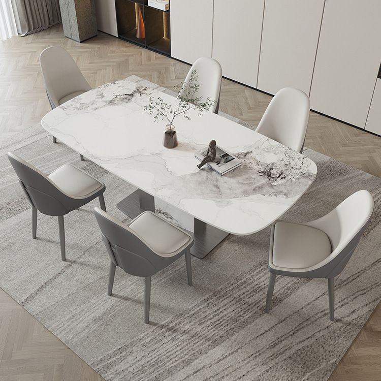 Designer Style Sintered Stone Dining Set Rectangle 1/3/4/5/7 Pieces Dining Room Table Set