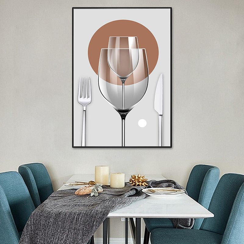 Pastel Color Modern Tableware Painting for Boys Bedroom, Multiple Sizes Available