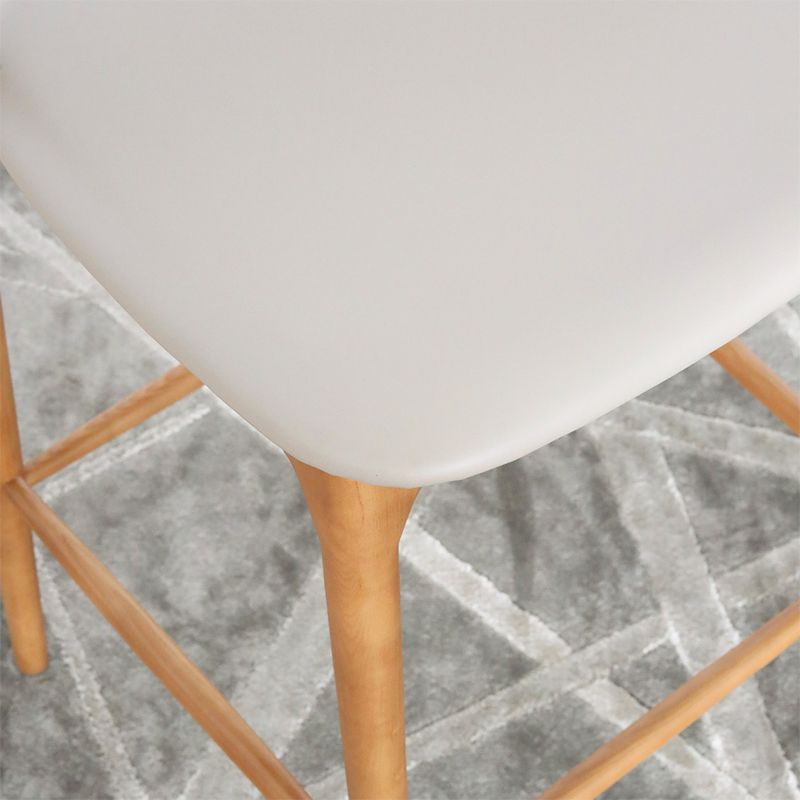 Solid Wood Dining Stools Contemporary Bar Stools with Cushion