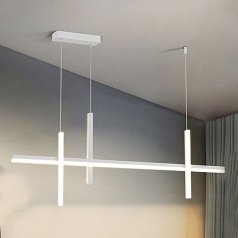 Modern Linear Chandeliers Island Light Fixtures Metal Chandeliers for Dining Room