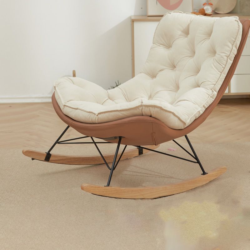 Contemporary Armless Accent Chair Tufted Lounge Chair with High Back