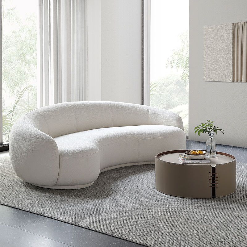 Contemporary Stationary Fabric 3 Seater Living Room Tuxedo Arm Sofa