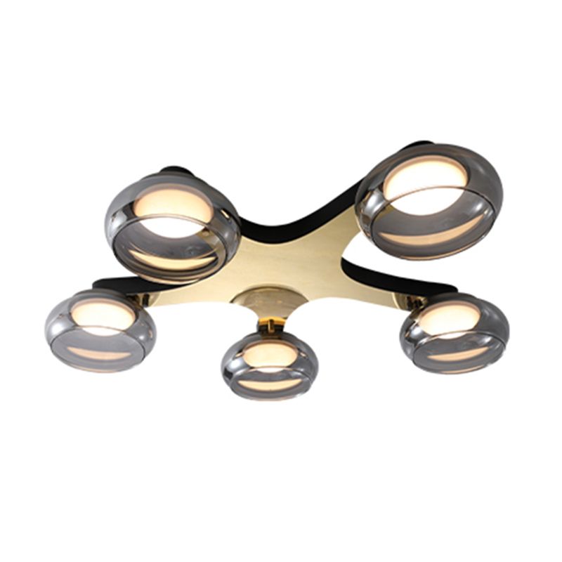 Modernism Flush Mount Glass LED Ceiling Light Fixture for Living Room
