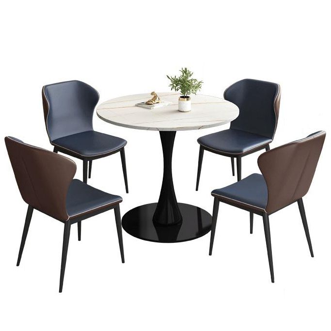 Stenen voetstuk eettafel eigentijdse stijl rond meubilair voor binnen