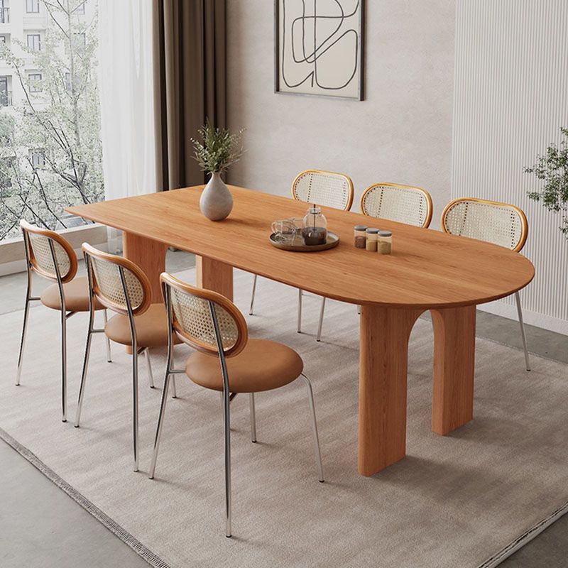 Modern Style Dining Table Solid Wood 4 Legs Dinner Table for Dining Room