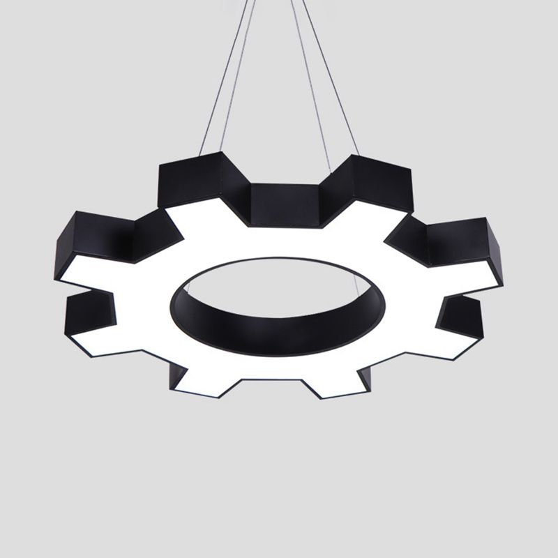 Gear Shaped Gym Pendant Lighting Acrylic Modernist LED Ceiling Lighting Fixture