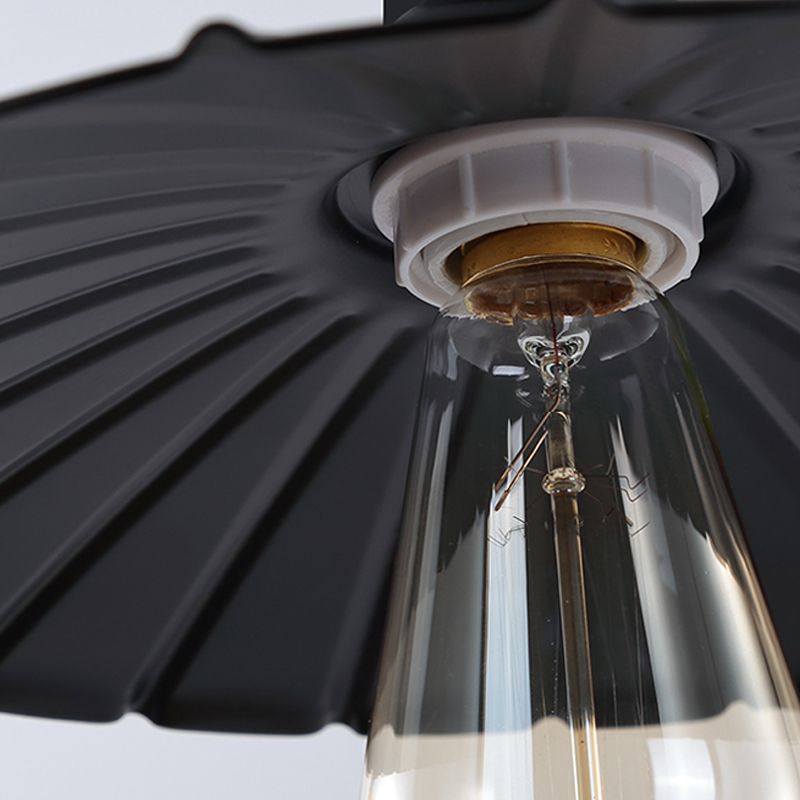 Illuminazione con funce murale in metallo in stile industriale Apparecchio di illuminazione da parete esterna in nero