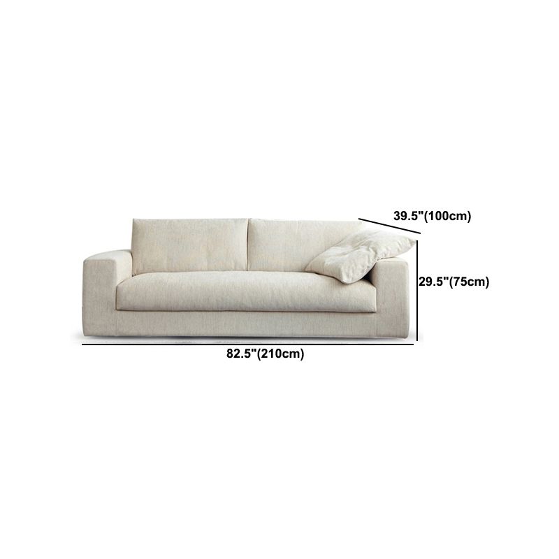 29.5" H Contemporary Linen Blend Square Arm Sofa for Living Room