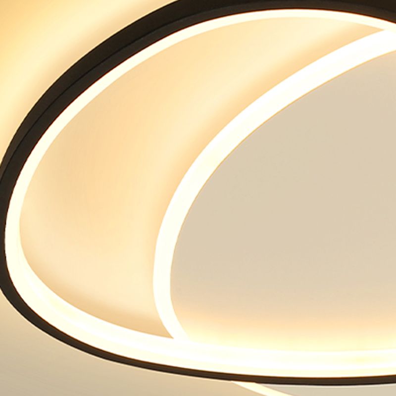 Triángulos modernos iluminación de techo de techo de metal led dormitorio de techo en negro