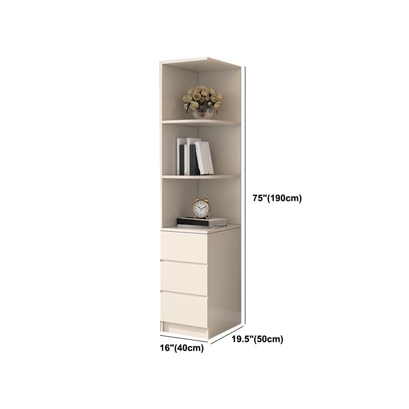 Contemporary Style Wardrobe White Colour Wood Wardrobe Closet for Home