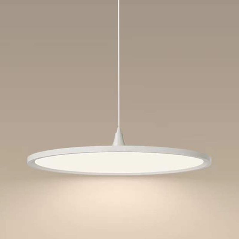 Acrylkreiskreis LED -Anhänger Licht in moderner Einfachheit lackiertes Aluminiumhängelampe für Schlafzimmer