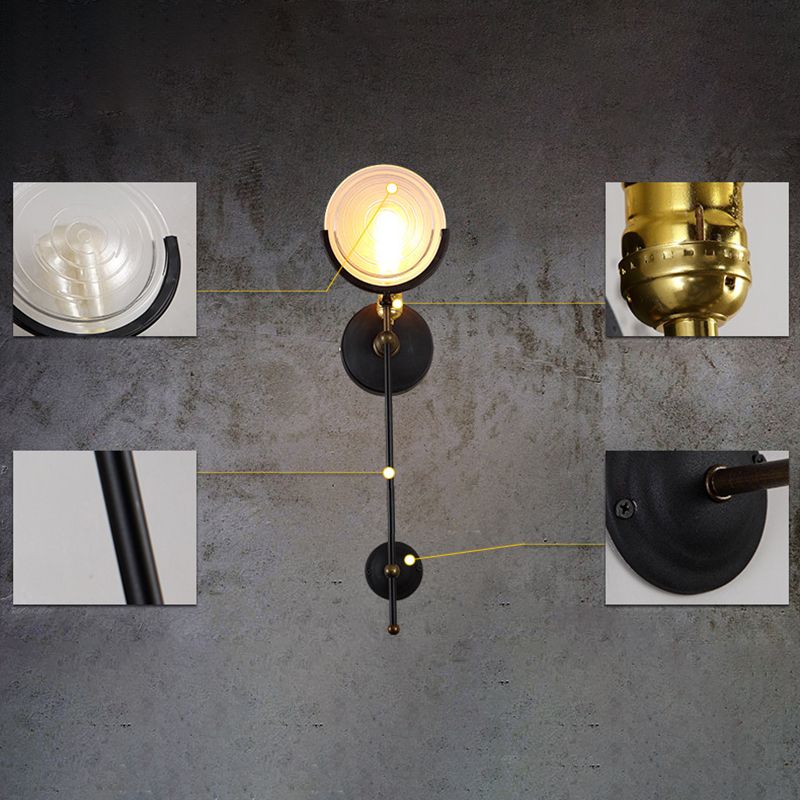 Vintage Industrial Disc Wand Monting Lighting Glaswandmontage Beleuchtung für Bett
