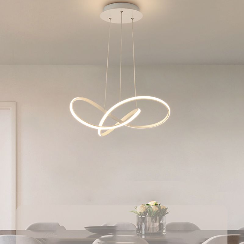 1-Light Metal Linear Chandelier Modern Hanging Pendant Light Fixture