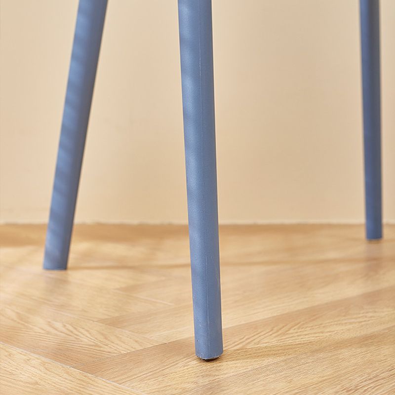 Nordic Open Back Side Chair Plastic Indoor Armless Chair for Dining Room