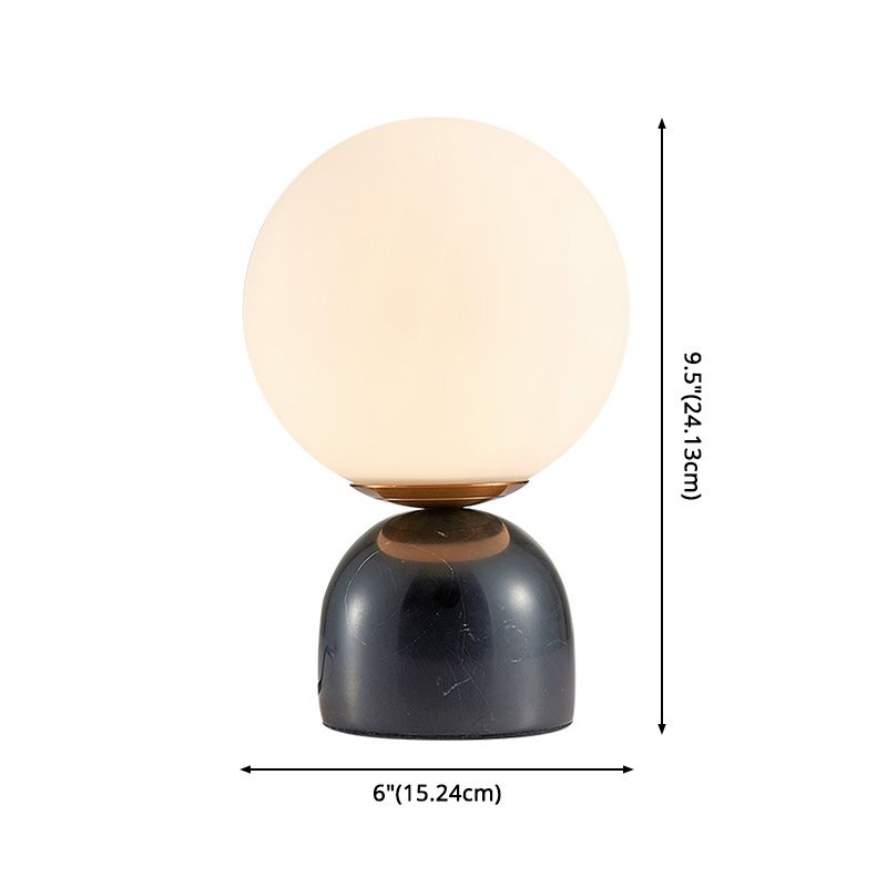 Minimalisme Marble base mini-table lampe nordique style blanc globe globe nuage table de nuit pour chambre à coucher