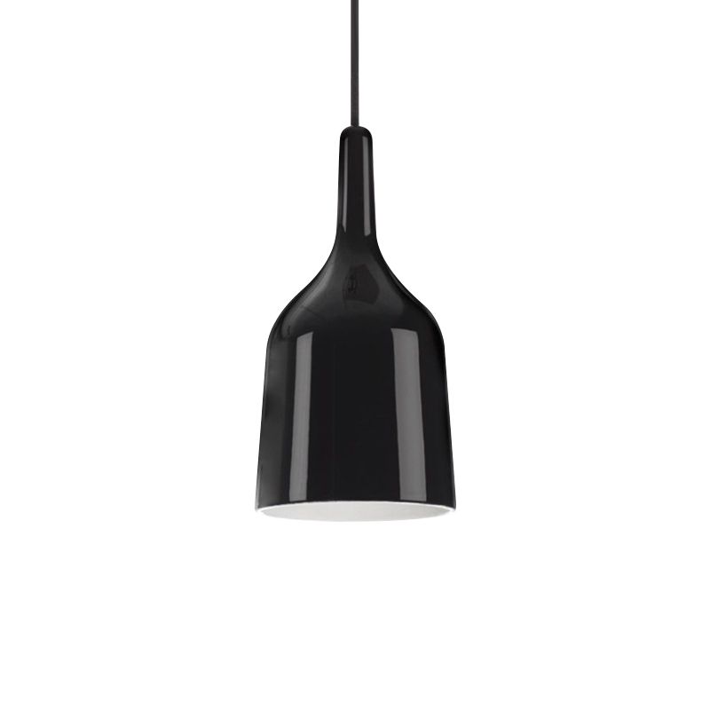 6 "/8" /10.5 "Iluminación de colgante de ancho de ancho Metal moderno 1 Luz de techo de color negro/blanco/blanco.