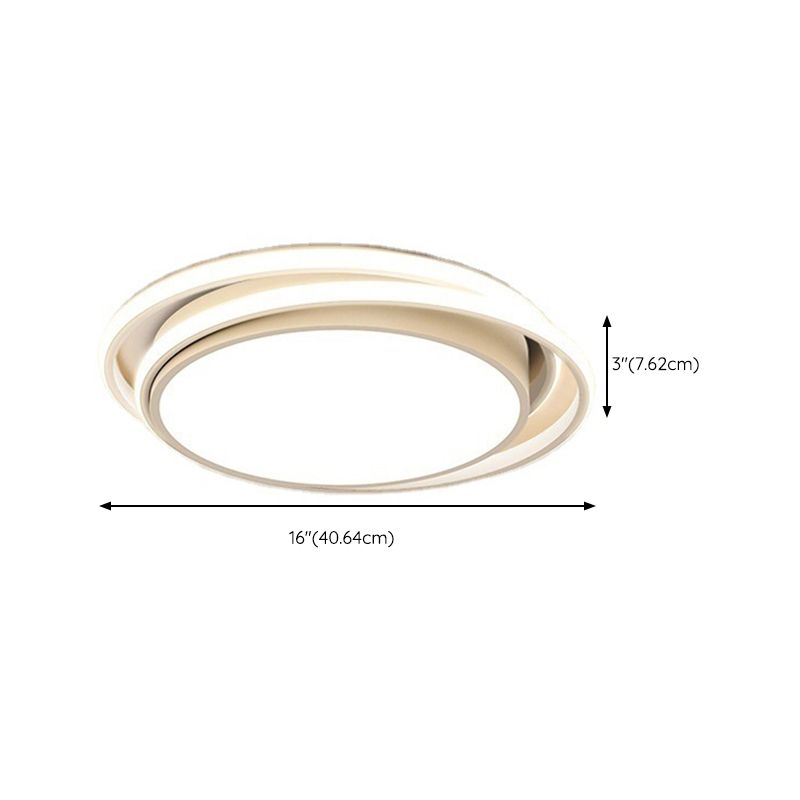 Modernism Single White Flush Mount Lighting Unique Ceiling Light for Bedroom