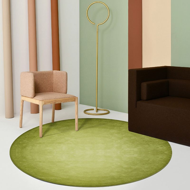 Fancy Modern Carpet Green Polyester Area Rug Tie-Dye Pattern Stain Resistant Rug for Home Decor