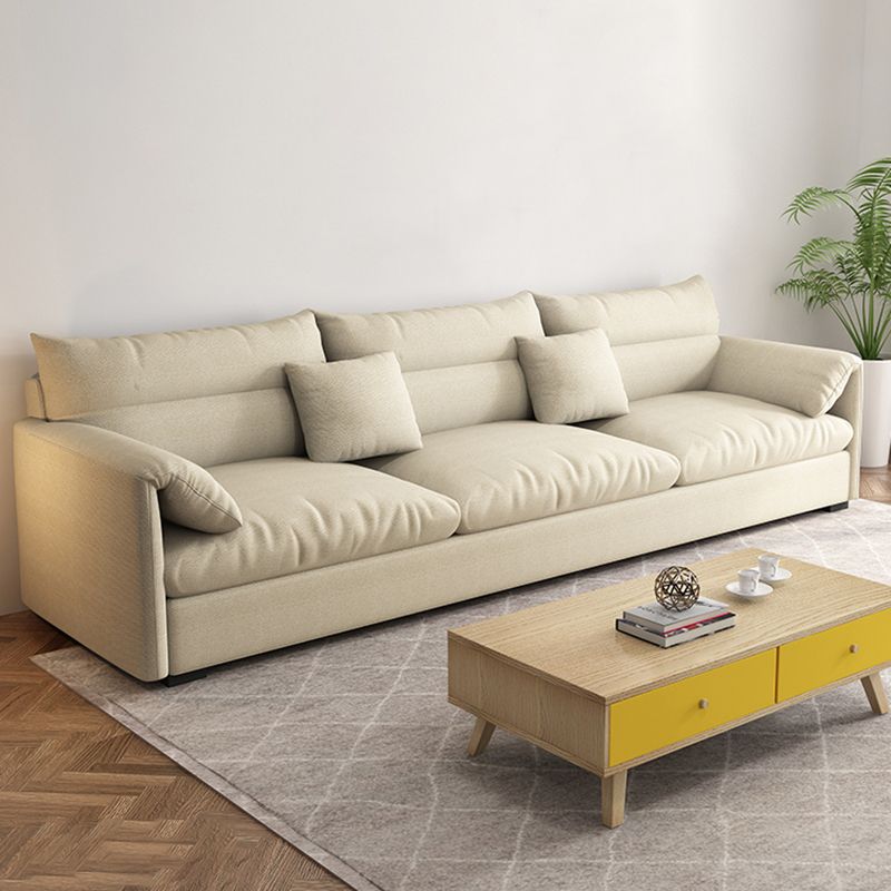 Beach Biscuit Back Standard Sofa 27.6"High Pillow Top Arm Sofa, Beige