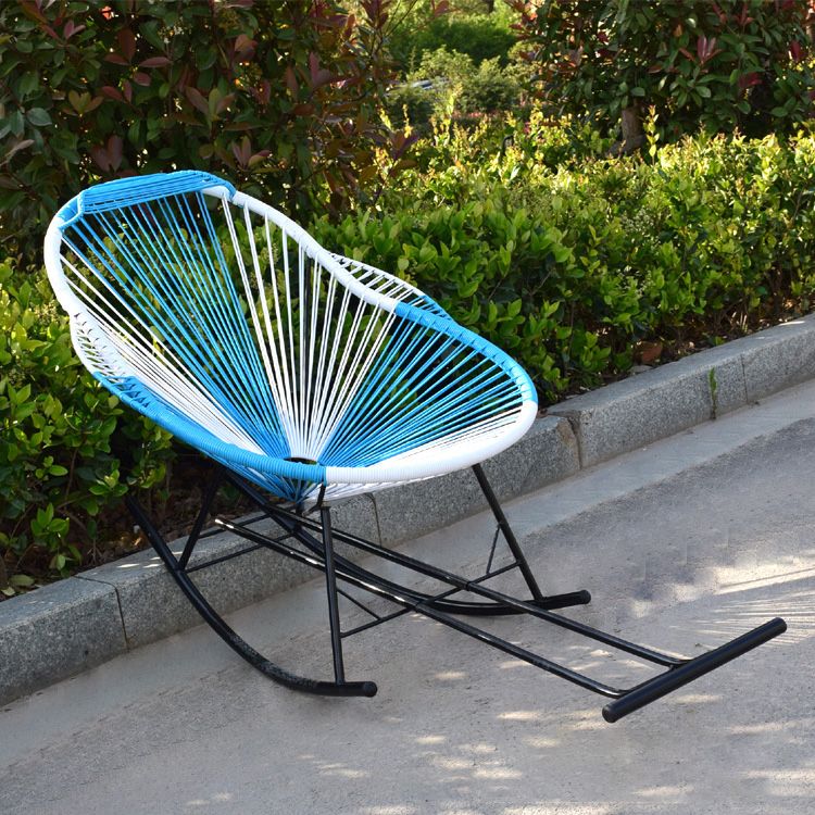 Modern Style Rocking Chair Rattan Outdoor Rocking Chair for Leisure