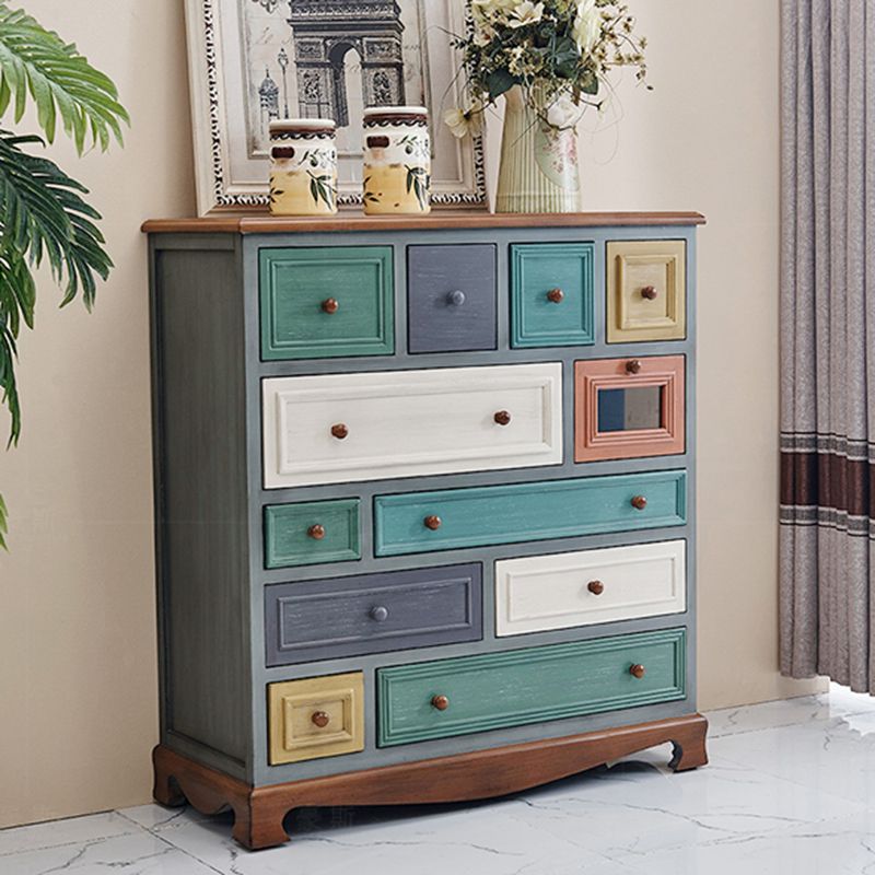 Nautical Bedroom Chest Solid Wood 16"Wide Storage Chest with Drawers